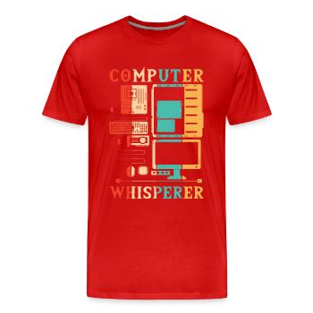 Computer Whisperer IT-Betrieb Informatiker - Männer Premium Bio T-Shirt - Rot - Vorne - Damien (186cm)