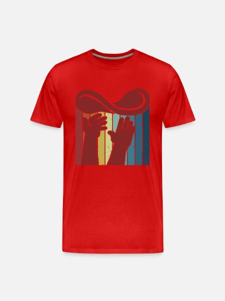 Retro Pizza Bakke Pizza Ovn Pizza Pizza Lovers - Herre Premium T-shirt økologisk - rød