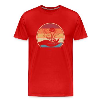 Jardin de jardin rétro horticulture - T-shirt bio Premium Homme - rouge - Devant - Damien (186cm)