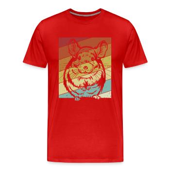 Retro Langschwanz Langhaar Kurzschwanz Züchter - Männer Premium Bio T-Shirt - Rot - Vorne - Damien (186cm)