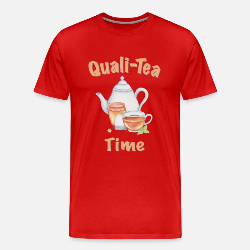 Tee Tea time LustigeSprüche - Männer Premium Bio T-Shirt - Rot