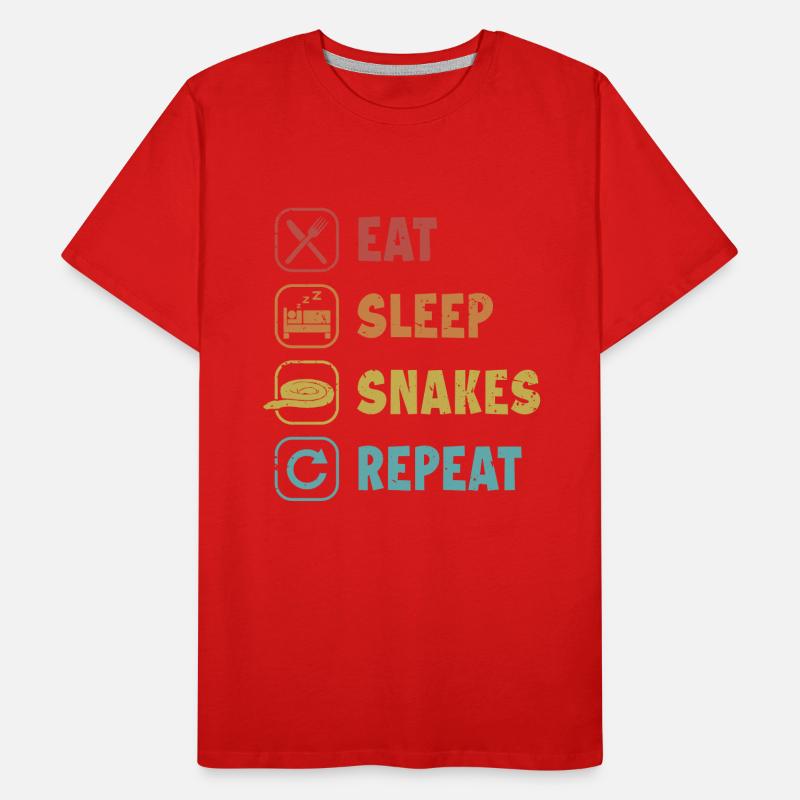 Eat Sleep Snakes Repeat Schlange Python Banana Männer Premium Bio T-Shirt