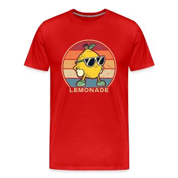 Rétro Limonade Limonade Vendeur Limonade - T-shirt bio Premium Homme - rouge - Devant - Damien (186cm)