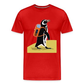 Randonnée en montagne Randonnées Randonnées - T-shirt bio Premium Homme - rouge - Devant - Damien (186cm)