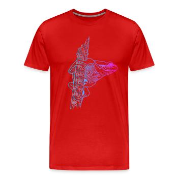 Rainette Crapaud Têtard Grenouille reproductrice Grenouille - T-shirt bio Premium Homme - rouge - Devant - Damien (186cm)