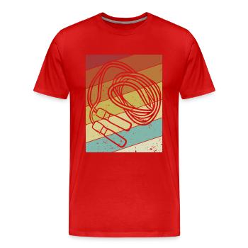 Vitesse de saut rétro saut saut professionnel - T-shirt bio Premium Homme - rouge - Devant - Damien (186cm)