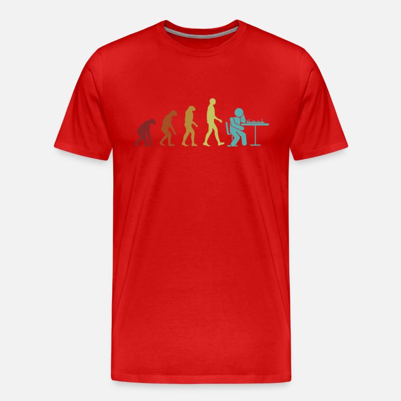 Chess Evolution Grandmaster Queen Player - T-shirt bio Premium Homme - rouge