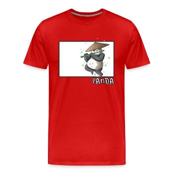 Panda Doodle chinois Hanzi Panda Bear Ami - T-shirt bio Premium Homme - rouge - Devant - Damien (186cm)