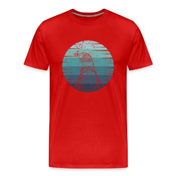 Manchot roi Manchot Empereur Manchot Oiseaux de mer Manchot - T-shirt bio Premium Homme - rouge - Devant - Damien (186cm)