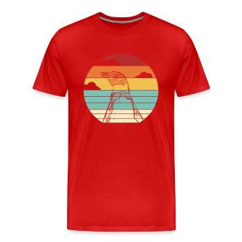 Manchot empereur oiseau de mer manchot royal manchot - T-shirt bio Premium Homme - rouge - Devant - Damien (186cm)