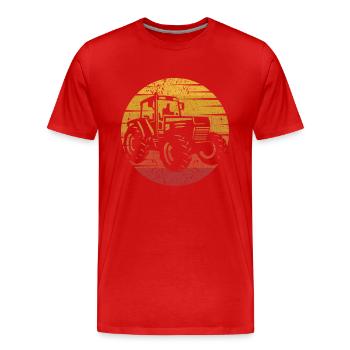 Retro Agriculture Organic Farmer Farmer Agricultural Economist - Men's Premium Organic T-Shirt - red - Front - Damien (186cm)