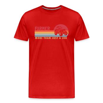 Farmer more than a Job Agriculture Organic Farmer - Men's Premium Organic T-Shirt - red - Front - Damien (186cm)