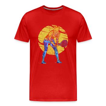 Tennis Coach Tennis Player Tennis Racket Tennis - Men's Premium Organic T-Shirt - red - Front - Damien (186cm)