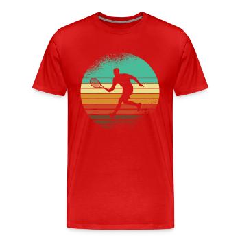 Rétro Paddleball Padel Padel Tennis Padel - T-shirt bio Premium Homme - rouge - Devant - Damien (186cm)