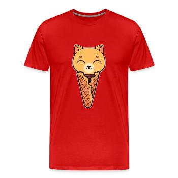 Cat Ice Hauskatze Miezekatze Kätzchen - Männer Premium Bio T-Shirt - Rot - Vorne - Damien (186cm)