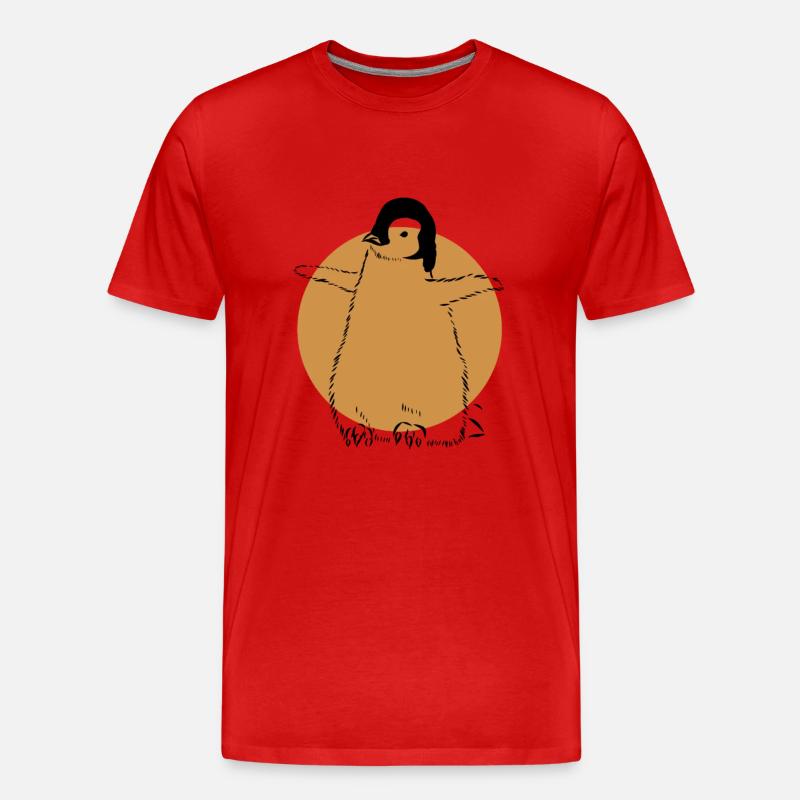 Kaiserpinguin Seevogel Königspinguin Pinguin - Männer Premium Bio T-Shirt - Rot