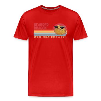 Dragon barbu plus qu’un lézard Pogona de compagnie - T-shirt bio Premium Homme - rouge - Devant - Damien (186cm)