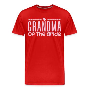 Grandma Of The Bride Wedding Party Family Wedding - T-shirt bio Premium Homme - rouge - Devant - Damien (186cm)