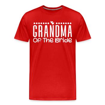 Grandma Of The Bride Wedding Party Family Wedding - T-shirt bio Premium Homme - rouge - Devant - Damien (186cm)