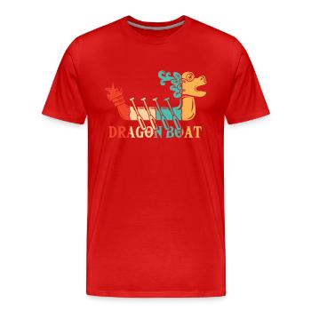 Drachenboot Paddler Trommler Team Liebhaber Drachenboot - Männer Premium Bio T-Shirt - Rot - Vorne - Damien (186cm)
