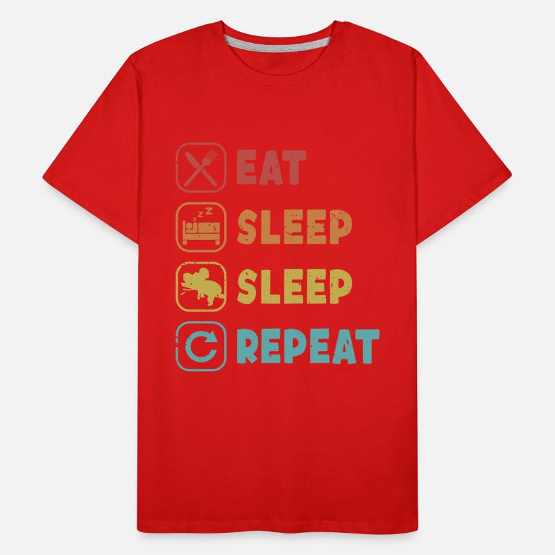 Manger Dormir Dormir Répéter Koalabear Eucalyptus Koala T-shirt bio Premium Homme