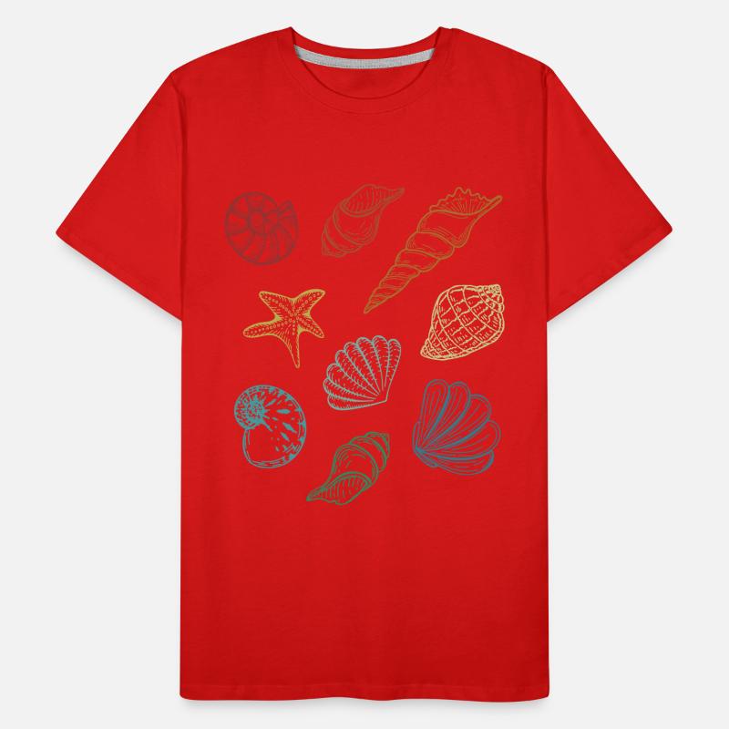 Retro Bivalvia Shell Shelling Tasche Hunter Muschel Männer Premium Bio T-Shirt