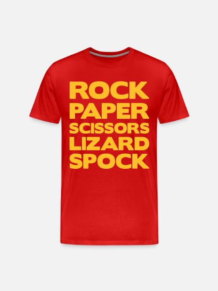 RockPaper - Men's Premium Organic T-Shirt - red