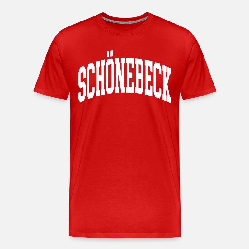 Schönebeck - Männer Premium Bio T-Shirt - Rot