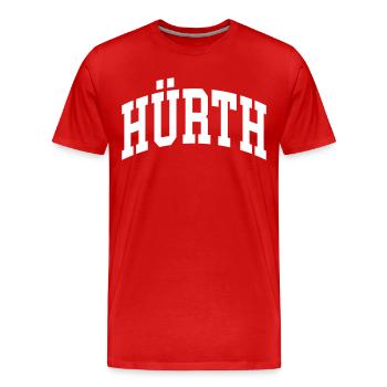 Hürth - T-shirt bio Premium Homme - rouge - Devant - Damien (186cm)