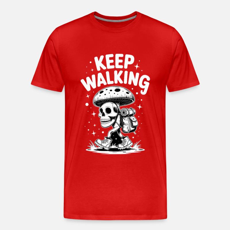 keep walking - Männer Premium Bio T-Shirt - Rot