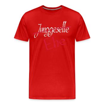 junggeselle 2 - Männer Premium Bio T-Shirt - Rot - Vorne - Damien (186cm)