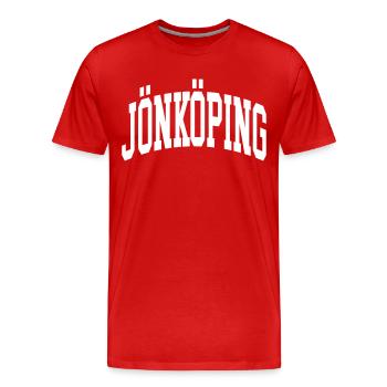 Jönköping - Männer Premium Bio T-Shirt - Rot - Vorne - Damien (186cm)