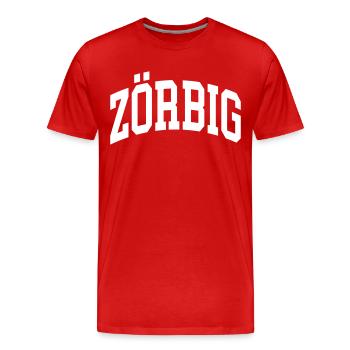 Zörbig - T-shirt bio Premium Homme - rouge - Devant - Damien (186cm)