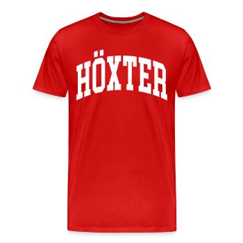 Höxter - T-shirt bio Premium Homme - rouge - Devant - Damien (186cm)