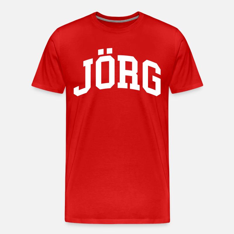 Jörg - Männer Premium Bio T-Shirt - Rot