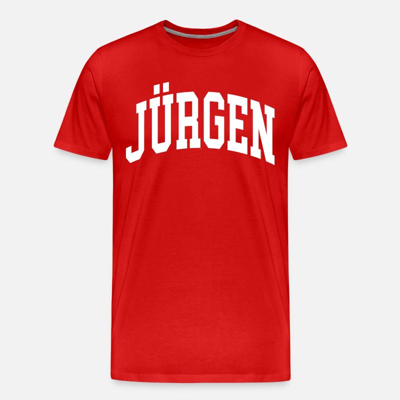 Jürgen - Männer Premium Bio T-Shirt - Rot