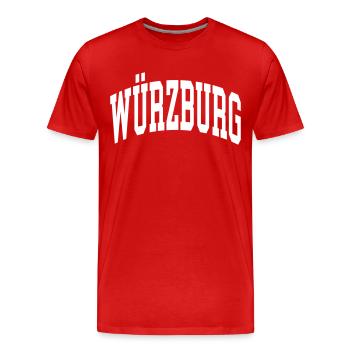 Würzburg - T-shirt bio Premium Homme - rouge - Devant - Damien (186cm)