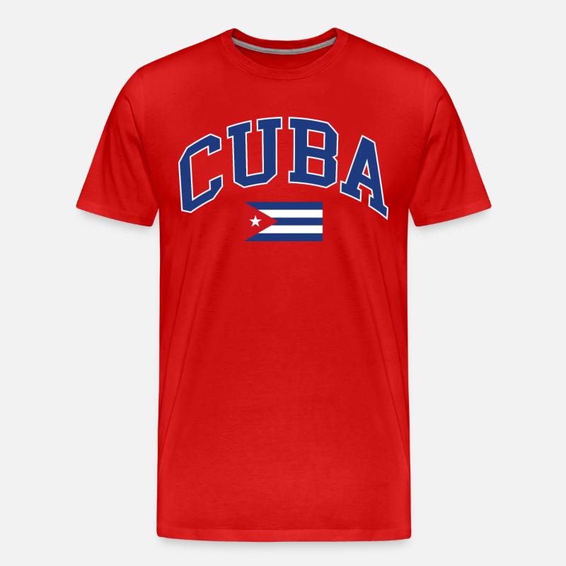 Cuba - Männer Premium Bio T-Shirt - Rot