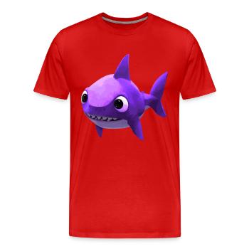 Pinker Babyhai - Süß und Stylisch - Männer Premium Bio T-Shirt - Rot - Vorne - Damien (186cm)