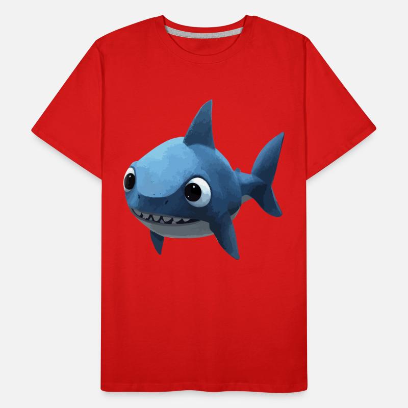 Bébé requin bleu - Mignon et élégant T-shirt bio Premium Homme