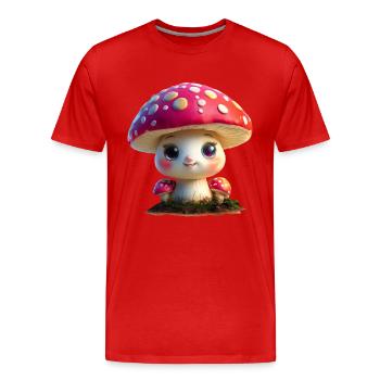 süßer Fliegenpilz - Männer Premium Bio T-Shirt - Rot - Vorne - Damien (186cm)