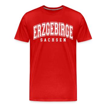 Erzgebirge - Männer Premium Bio T-Shirt - Rot - Vorne - Damien (186cm)