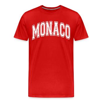 Monaco - Männer Premium Bio T-Shirt - Rot - Vorne - Damien (186cm)
