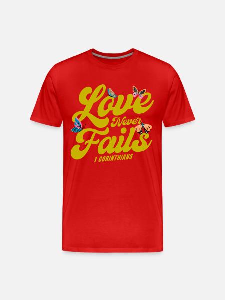 Christian Religious Bible Verse Gift - Men's Premium Organic T-Shirt - red