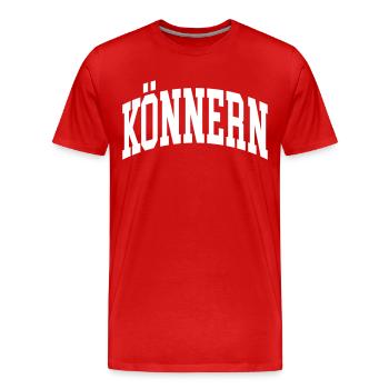 Experts - T-shirt bio Premium Homme - rouge - Devant - Damien (186cm)