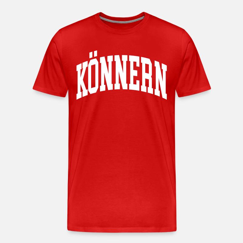 Könnern - Männer Premium Bio T-Shirt - Rot