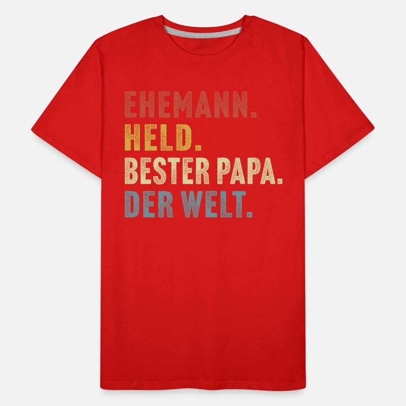 ehemann held bester papa der welt Männer Premium Bio T-Shirt