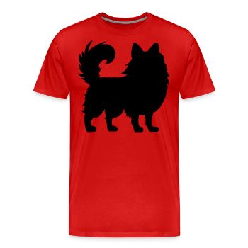 Pomeranian Zwergspitz - Men's Premium Organic T-Shirt - red - Front - Damien (186cm)