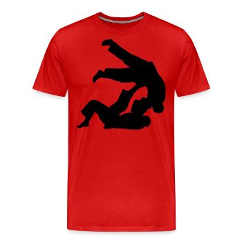 Brazilian Jiu-Jitsu BJJ - Männer Premium Bio T-Shirt - Rot - Vorne - Damien (186cm)