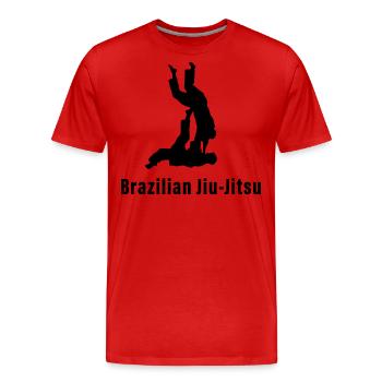 Brazilian Jiu-Jitsu BJJ - Männer Premium Bio T-Shirt - Rot - Vorne - Damien (186cm)